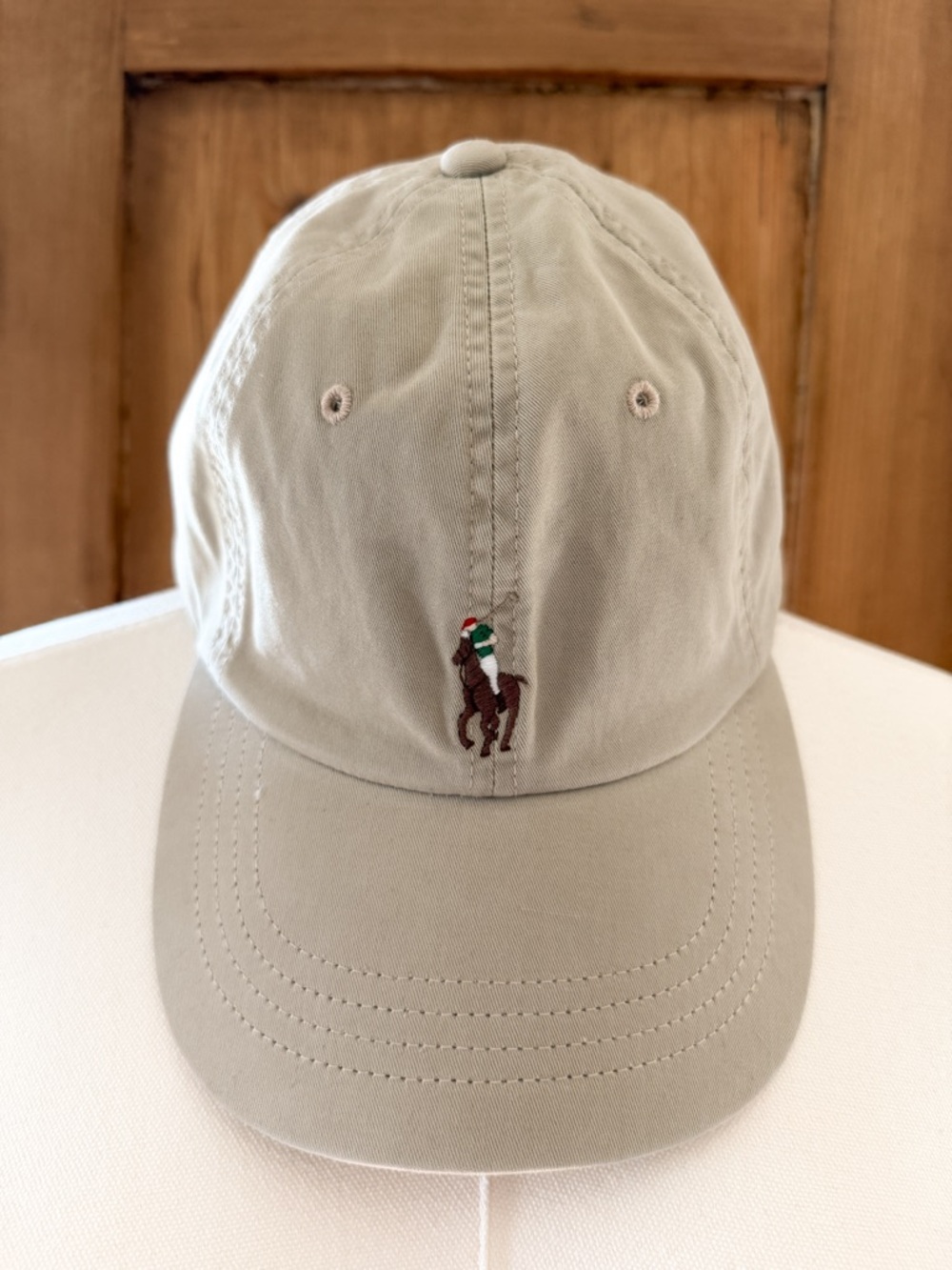 Polo Ralph Lauren Classic Beige Baseball Cap | Leather Strap | NWOT